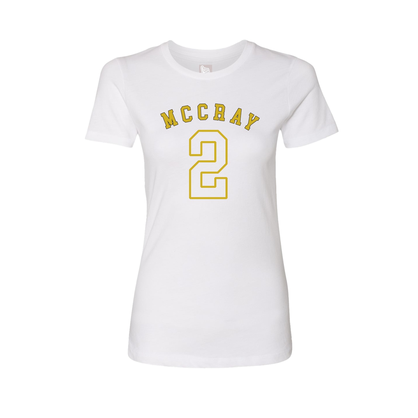 Fitted Women's Tee — Shirsey Arch in White