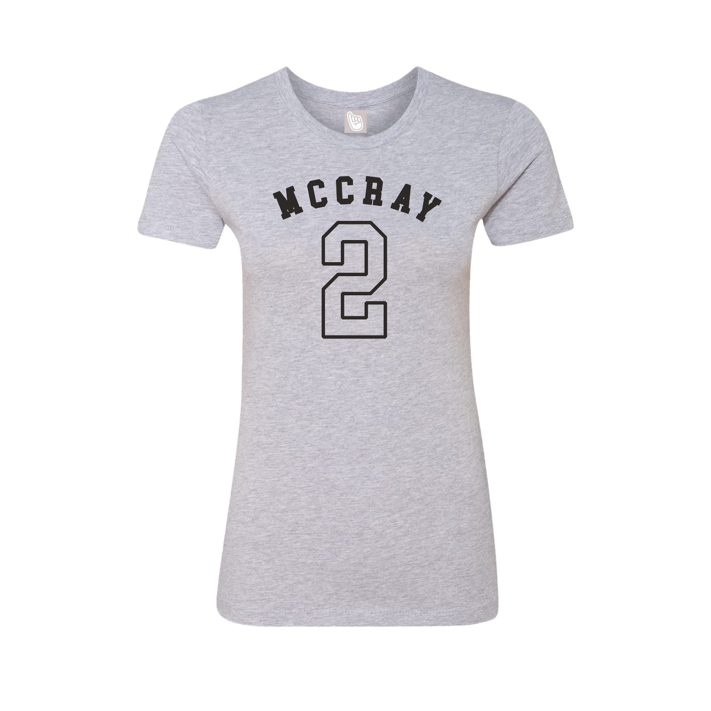 Fitted Women's Tee — Shirsey Arch in Grey
