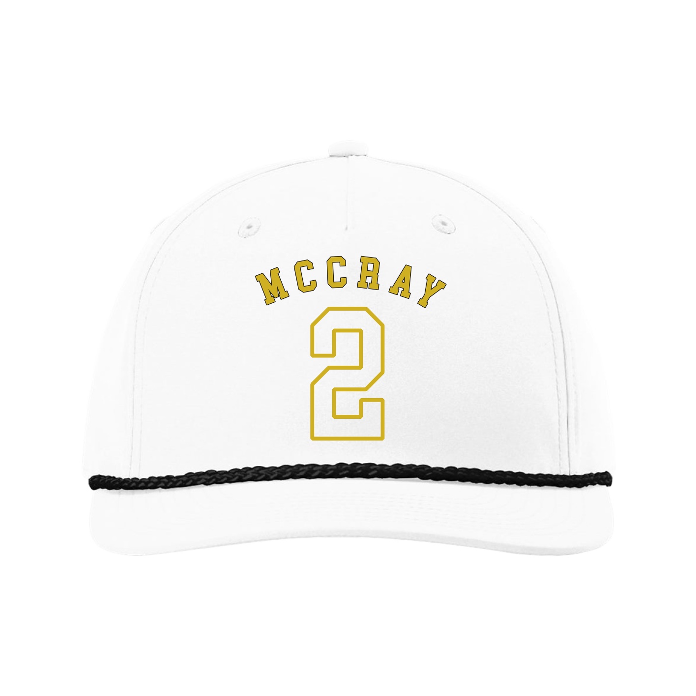 Five-Panel Classic Rope Cap — Shirsey Arch in White