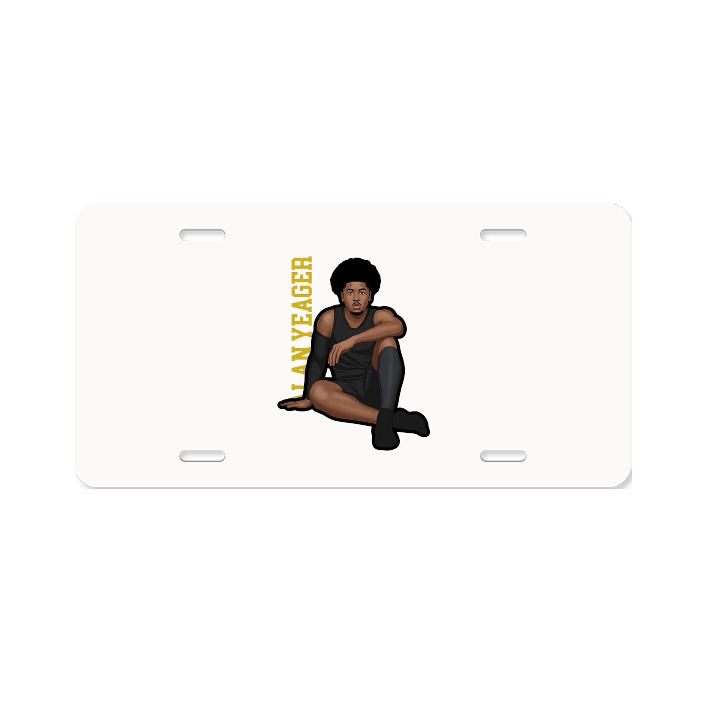 License Plate — Name Vertical in Classic