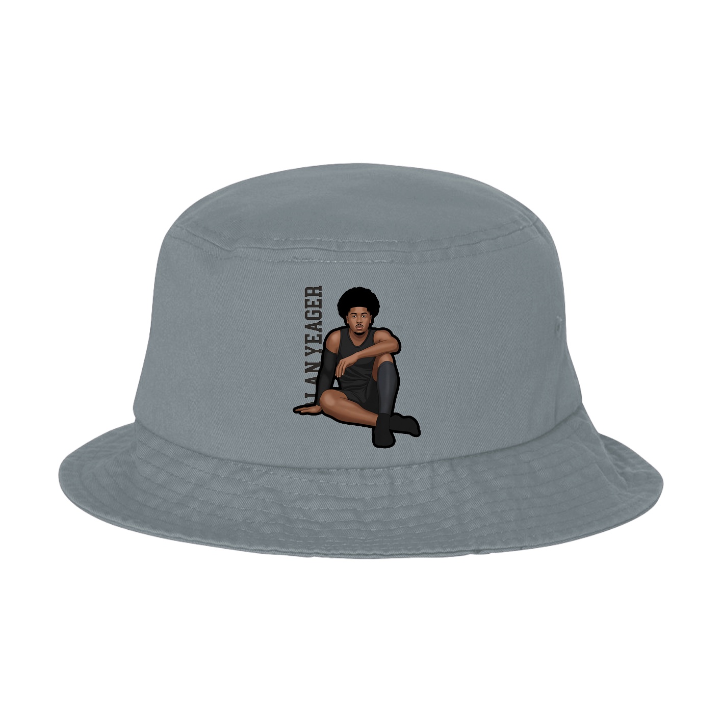 Bucket Cap — Name Vertical in Grey