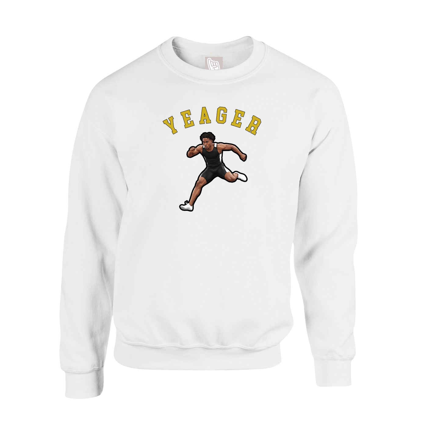 Fleece Crew — Shirsey Arch in White