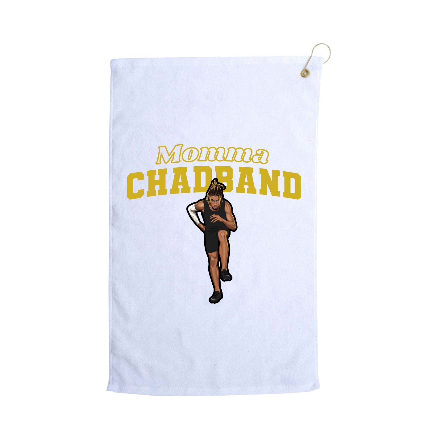 Golf Towel — Mothers Day Block in White