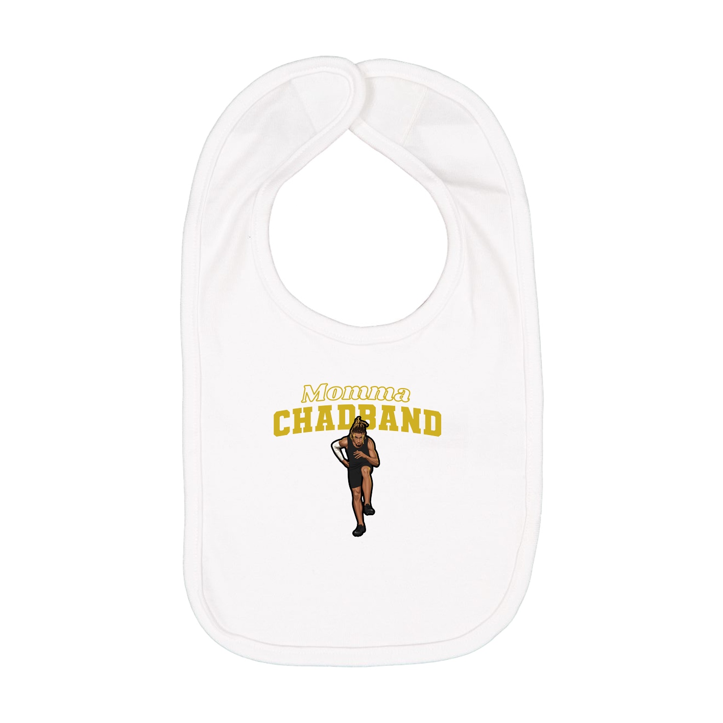 Infant Bib — Mothers Day Block in White