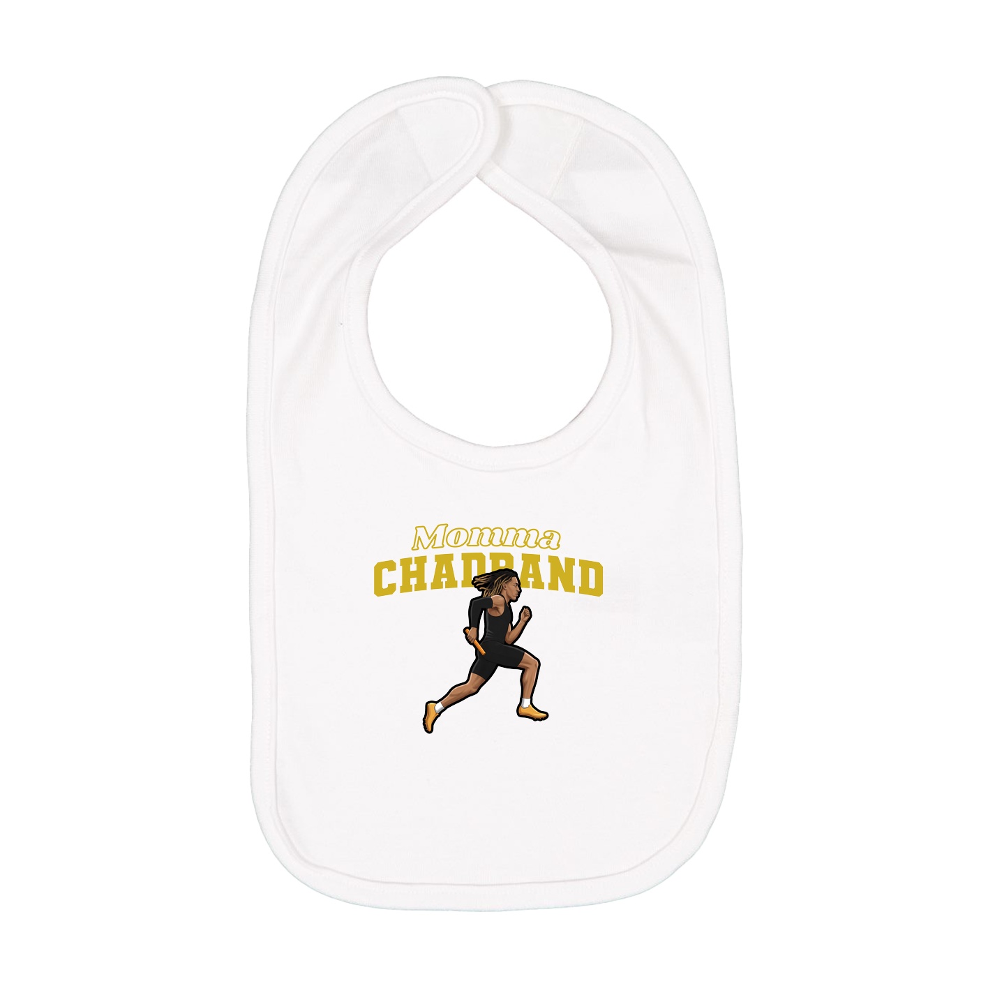 Infant Bib — Mothers Day Block in White