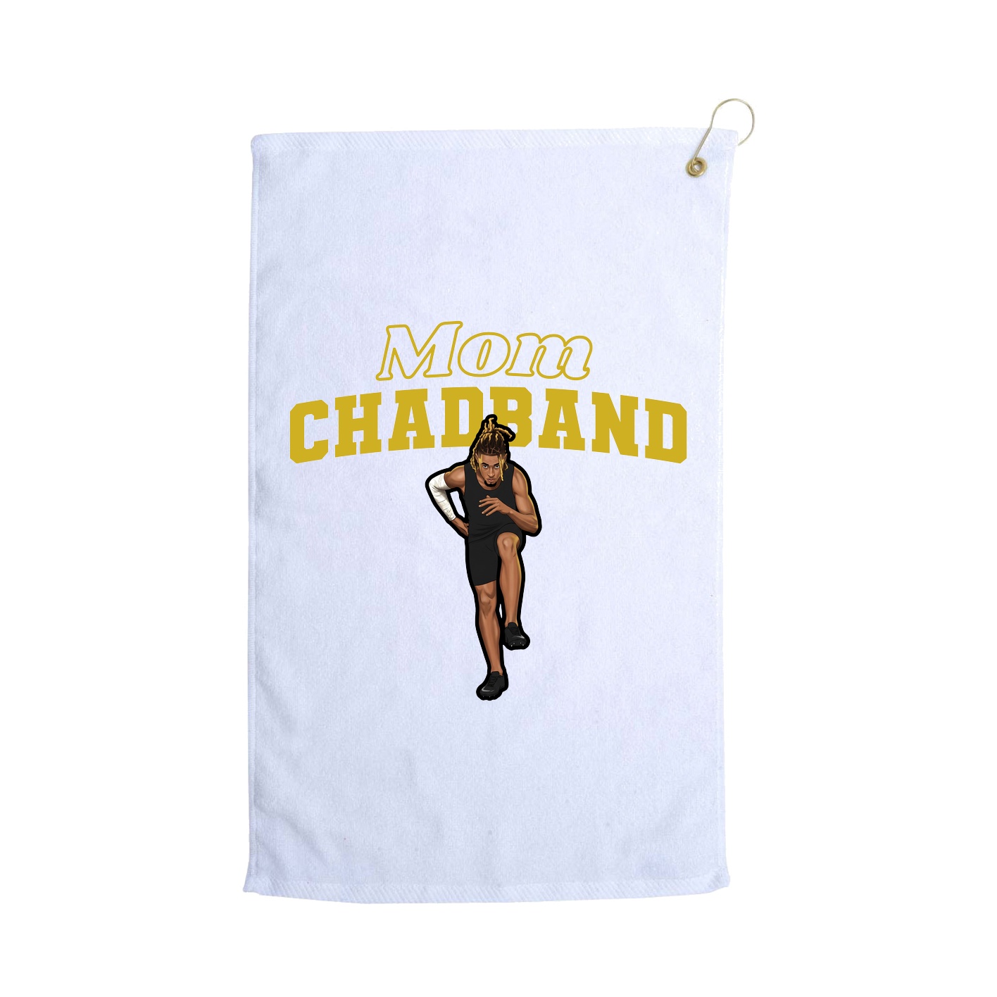 Golf Towel — Mothers Day Block in White