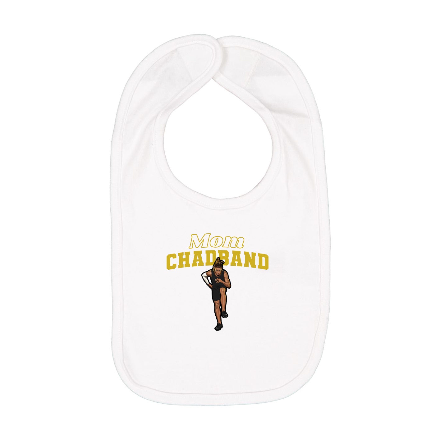 Infant Bib — Mothers Day Block in White