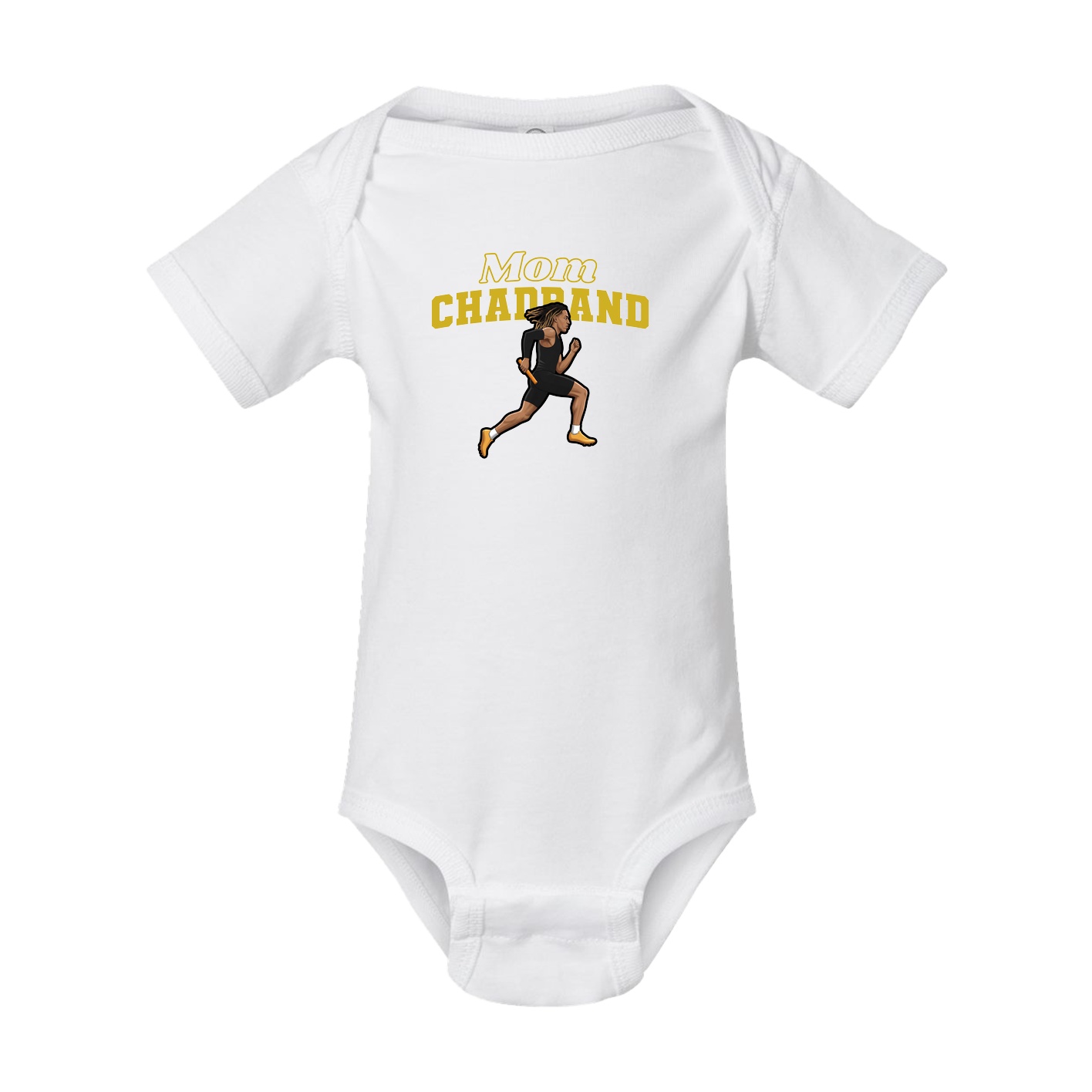 Baby Onesie — Mothers Day Block in White