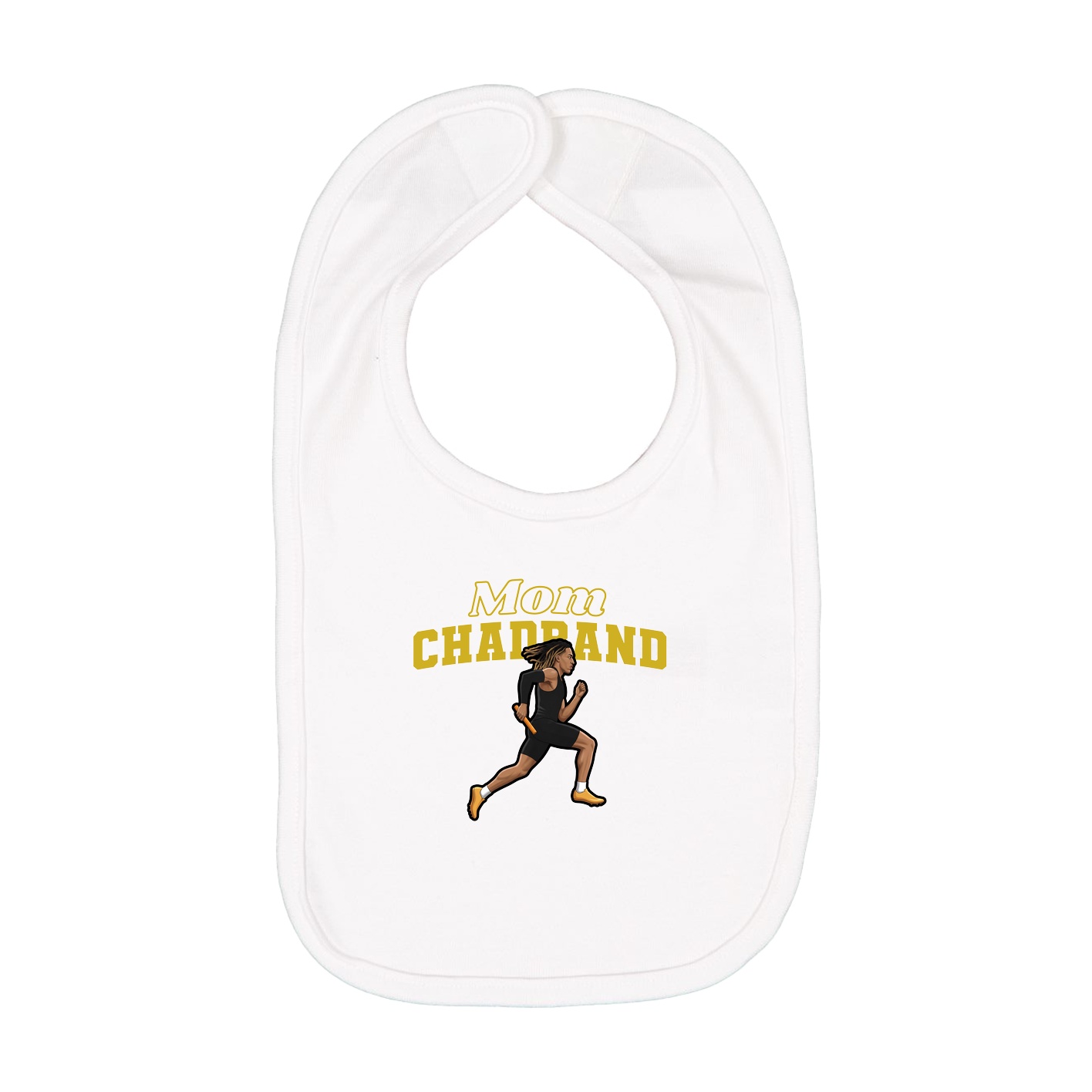 Infant Bib — Mothers Day Block in White