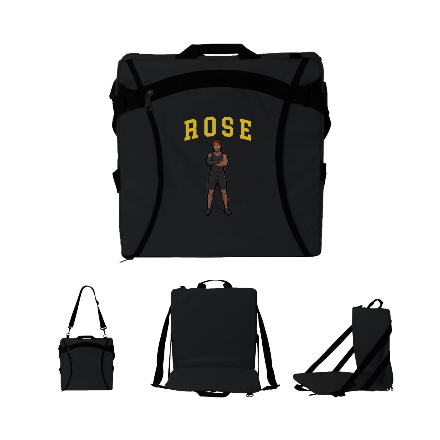 Folding Stadium Seat — Shirsey in Black
