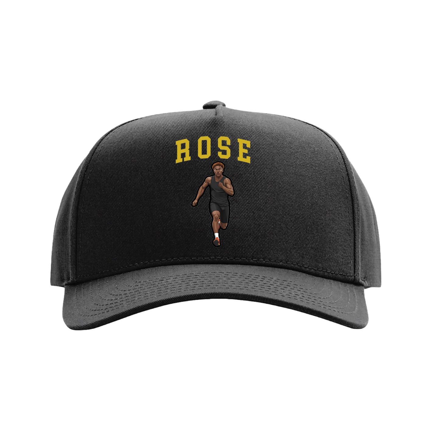 Full Fabric Five-Panel Champ Cap — Shirsey in Black
