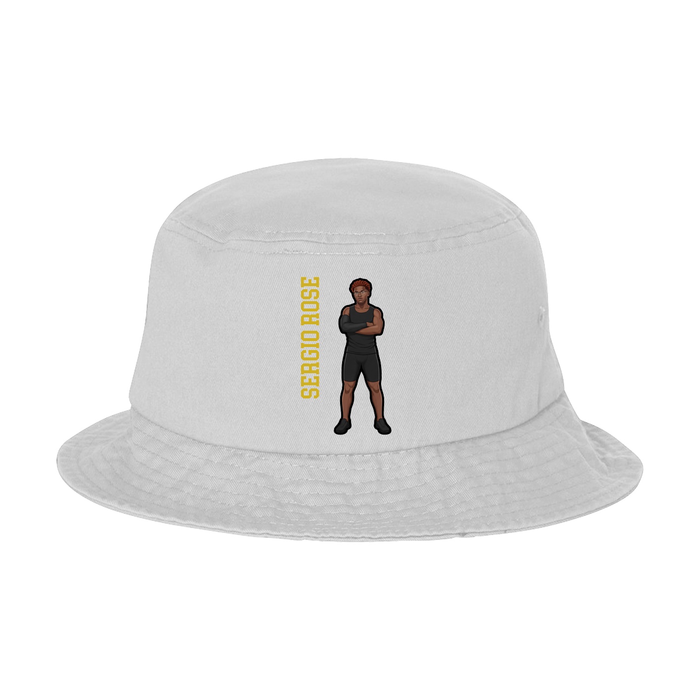 Bucket Cap — Name Vertical in White