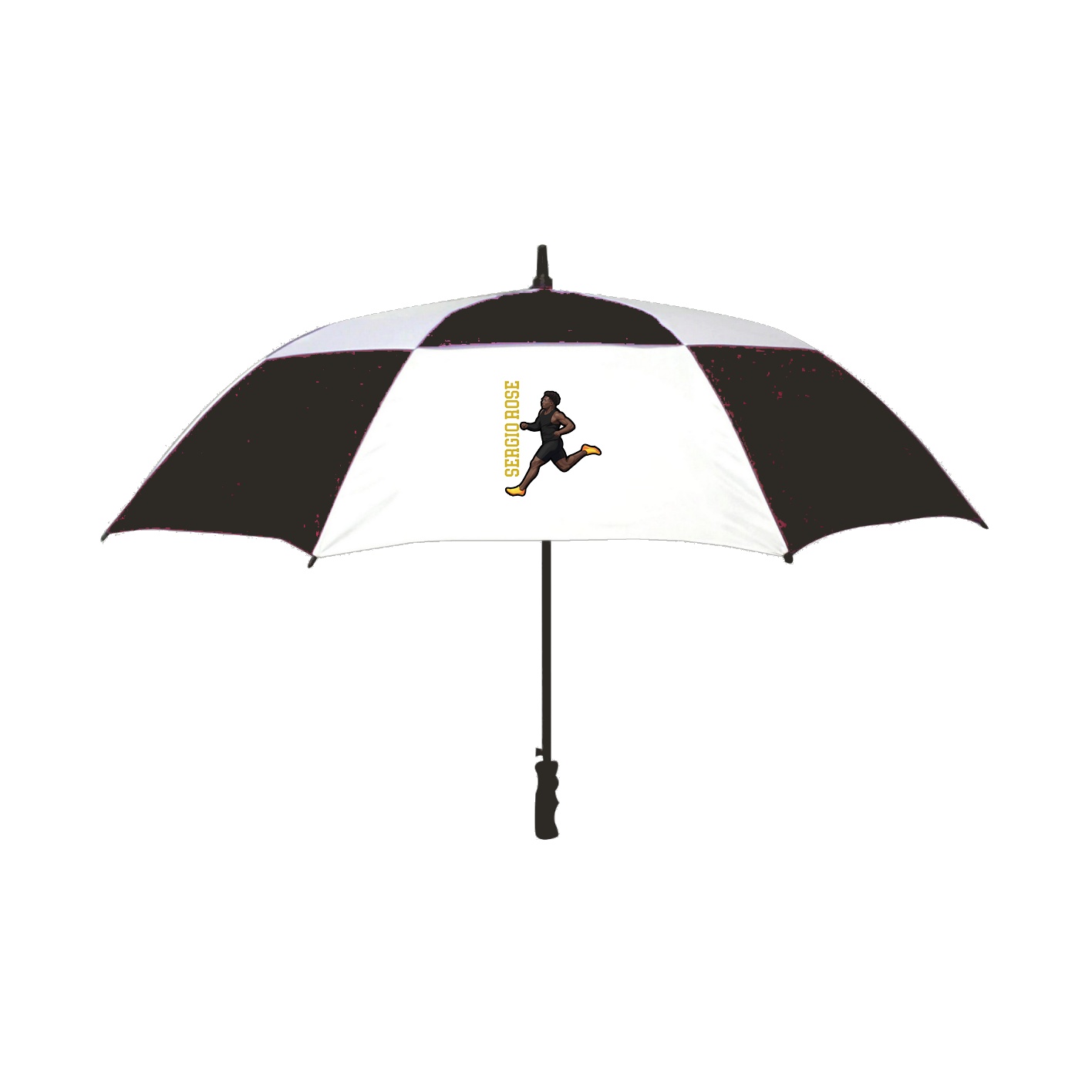 Golf Umbrella — Name Vertical in Black
