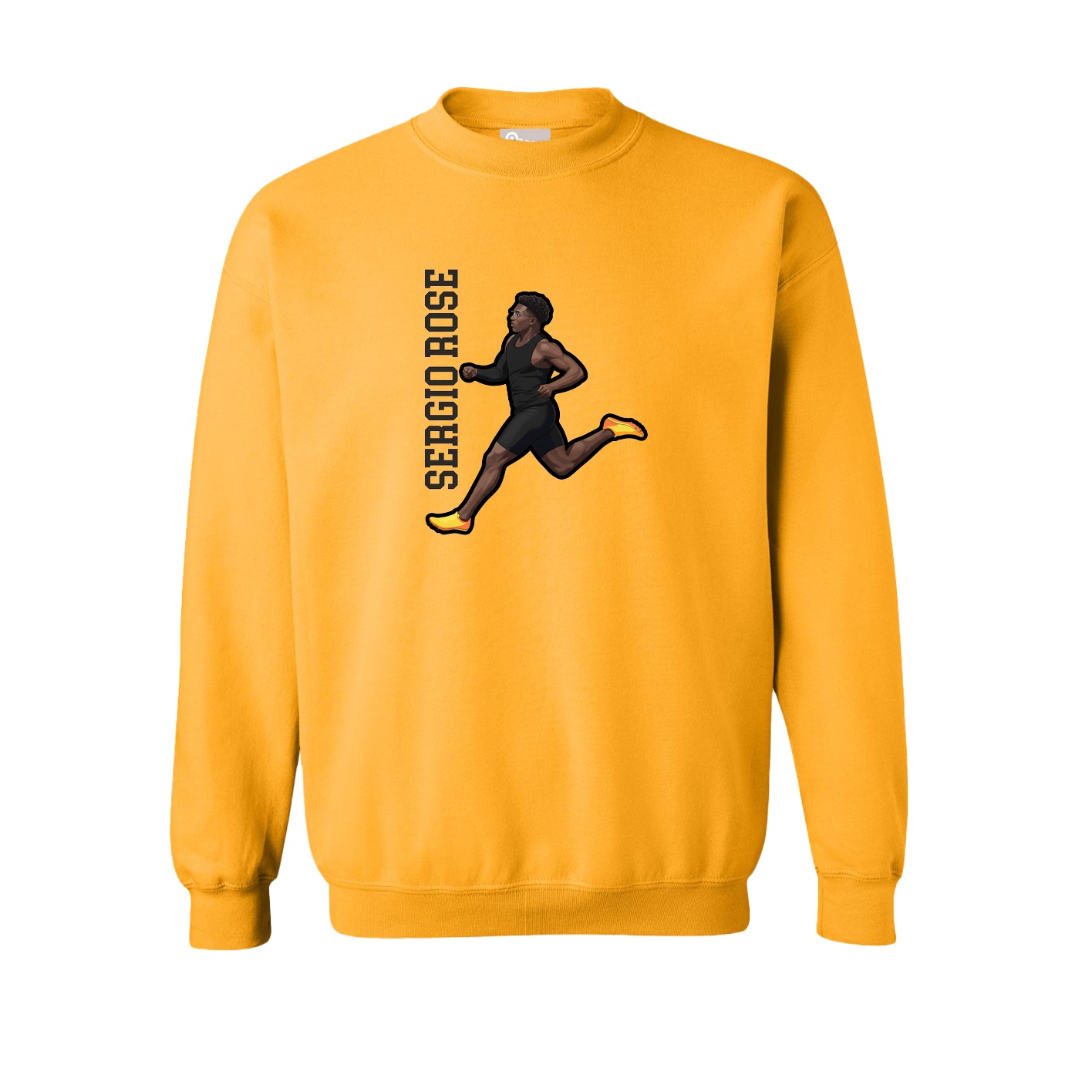 Fleece Crew — Name Vertical in Gold