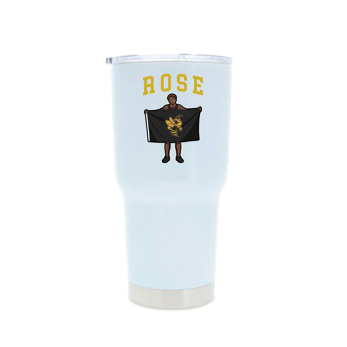 30oz Stainless Steel Tumbler — Shirsey in White