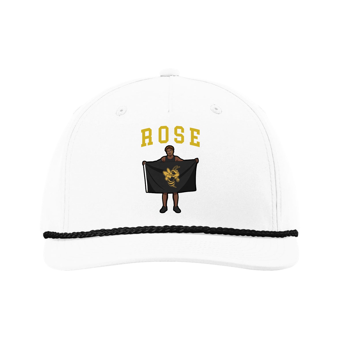 Five-Panel Classic Rope Cap — Shirsey in White