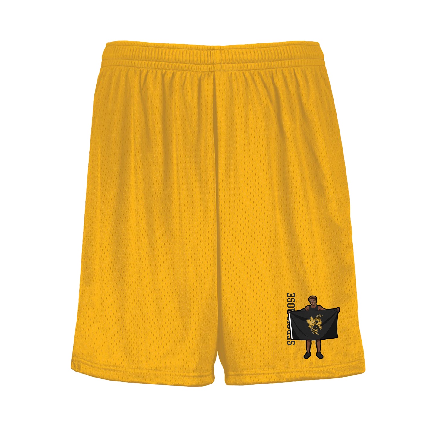 Shorts — Name Vertical in Gold