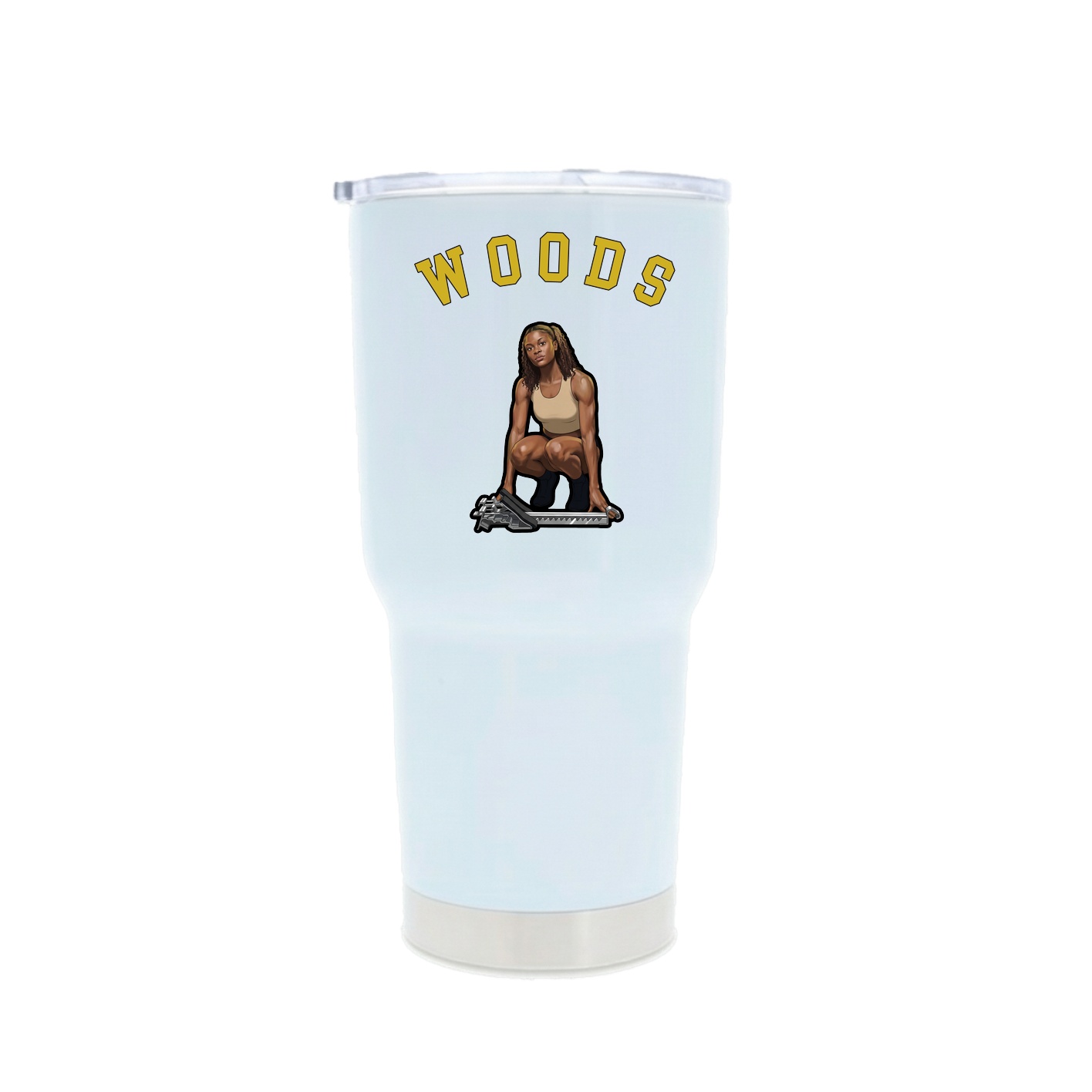 30oz Stainless Steel Tumbler — Shirsey Arch in White