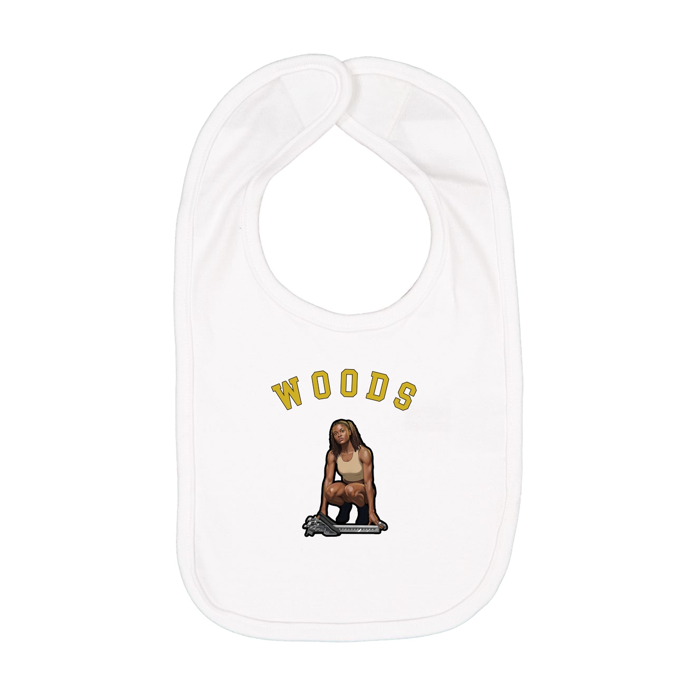Infant Bib — Shirsey Arch in White