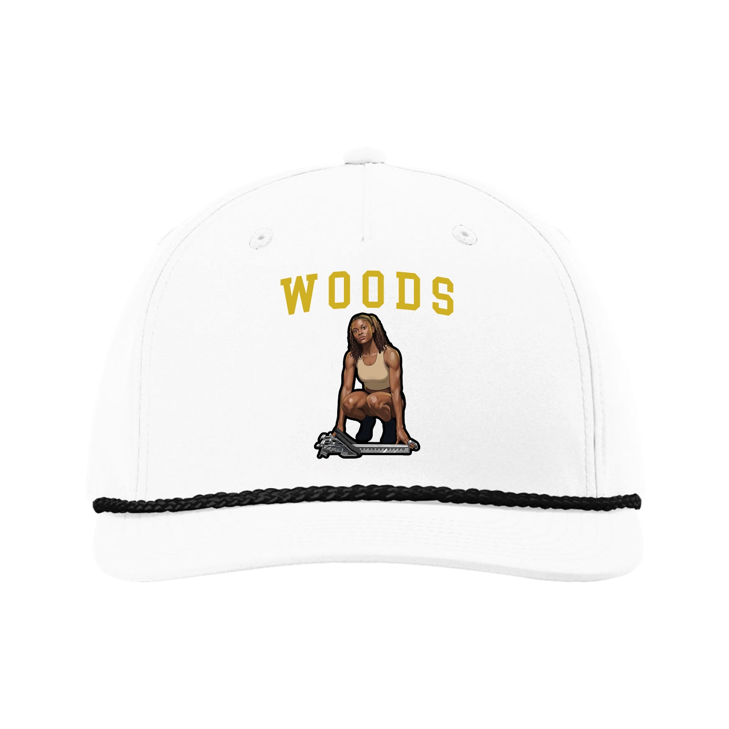 Five-Panel Classic Rope Cap — Shirsey in White