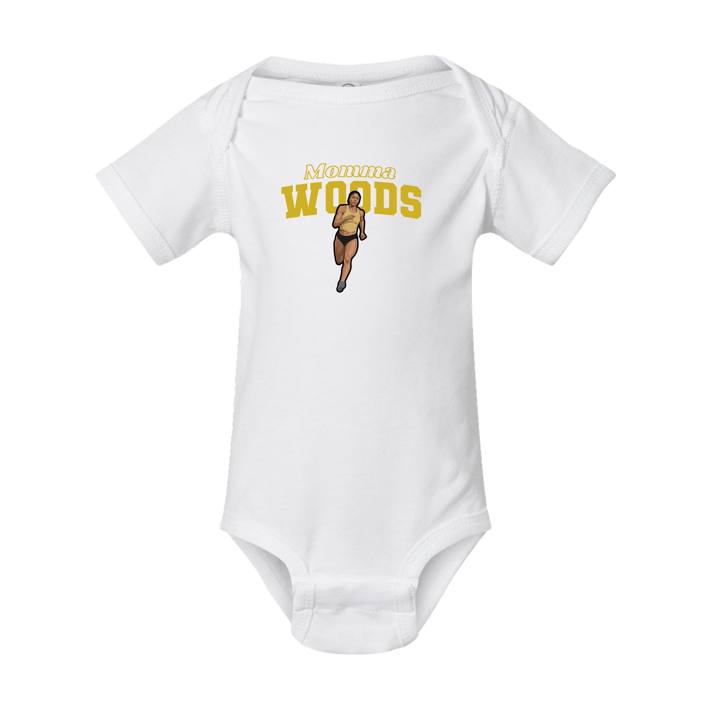 Baby Onesie — Mothers Day Block in White