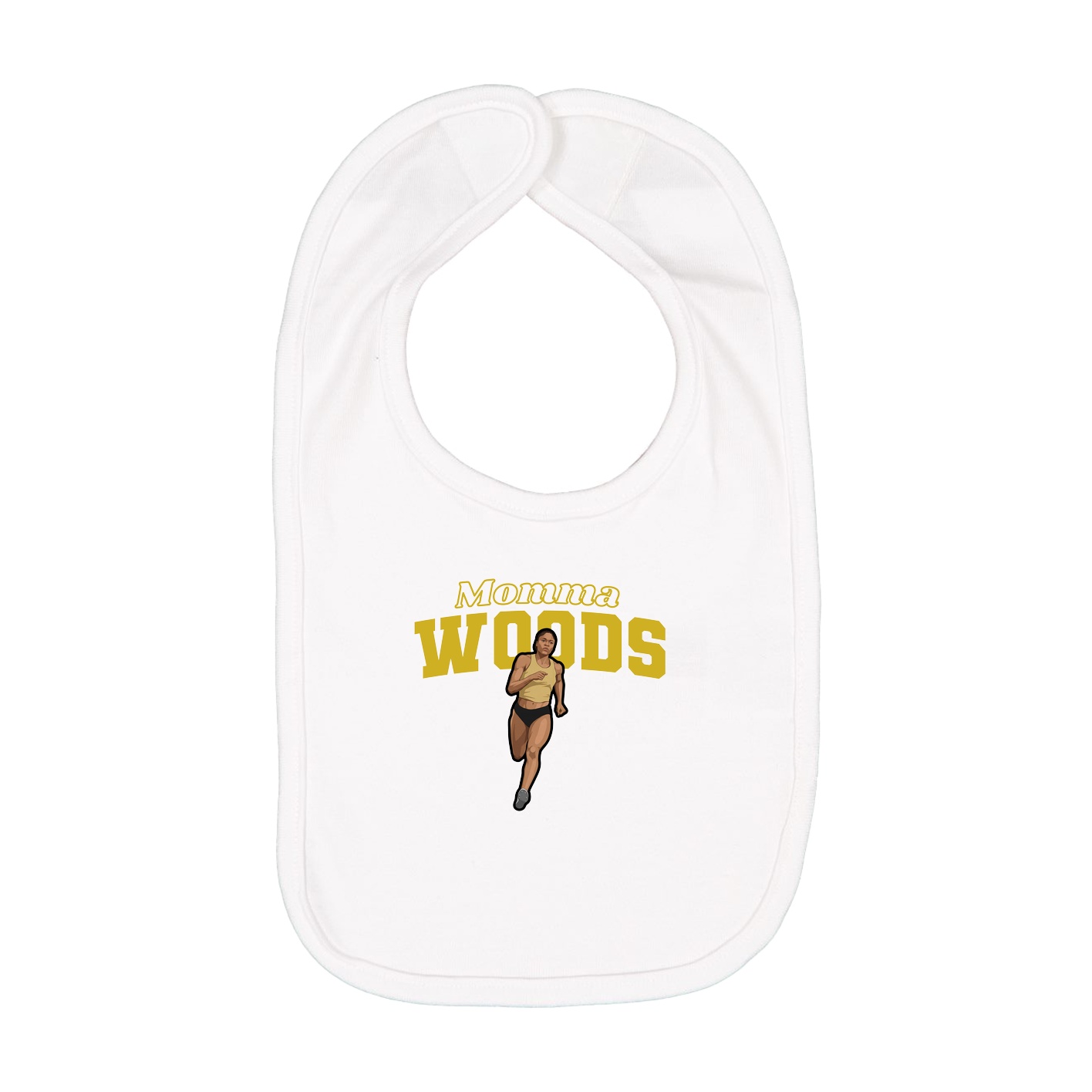 Infant Bib — Mothers Day Block in White