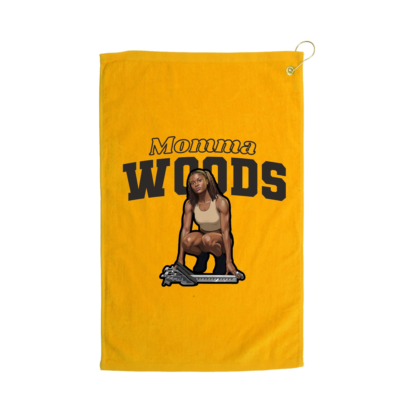 Golf Towel — Mothers Day Block in Gold
