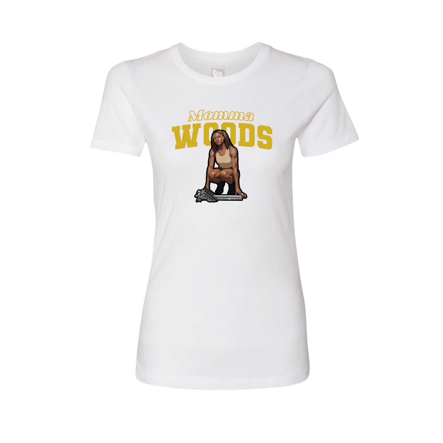 Womens Tee — Mothers Day Block in White