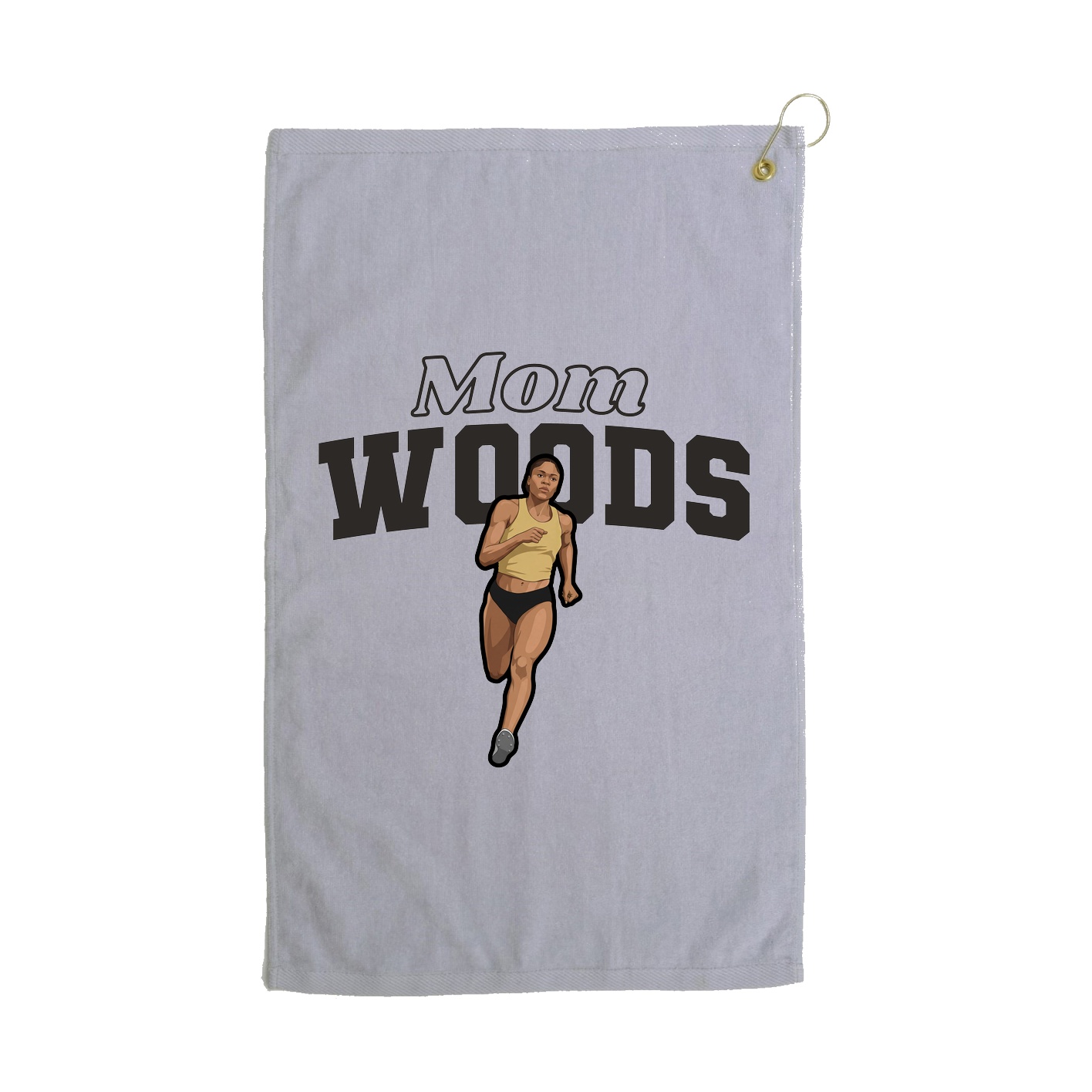 Golf Towel — Mothers Day Block in Grey
