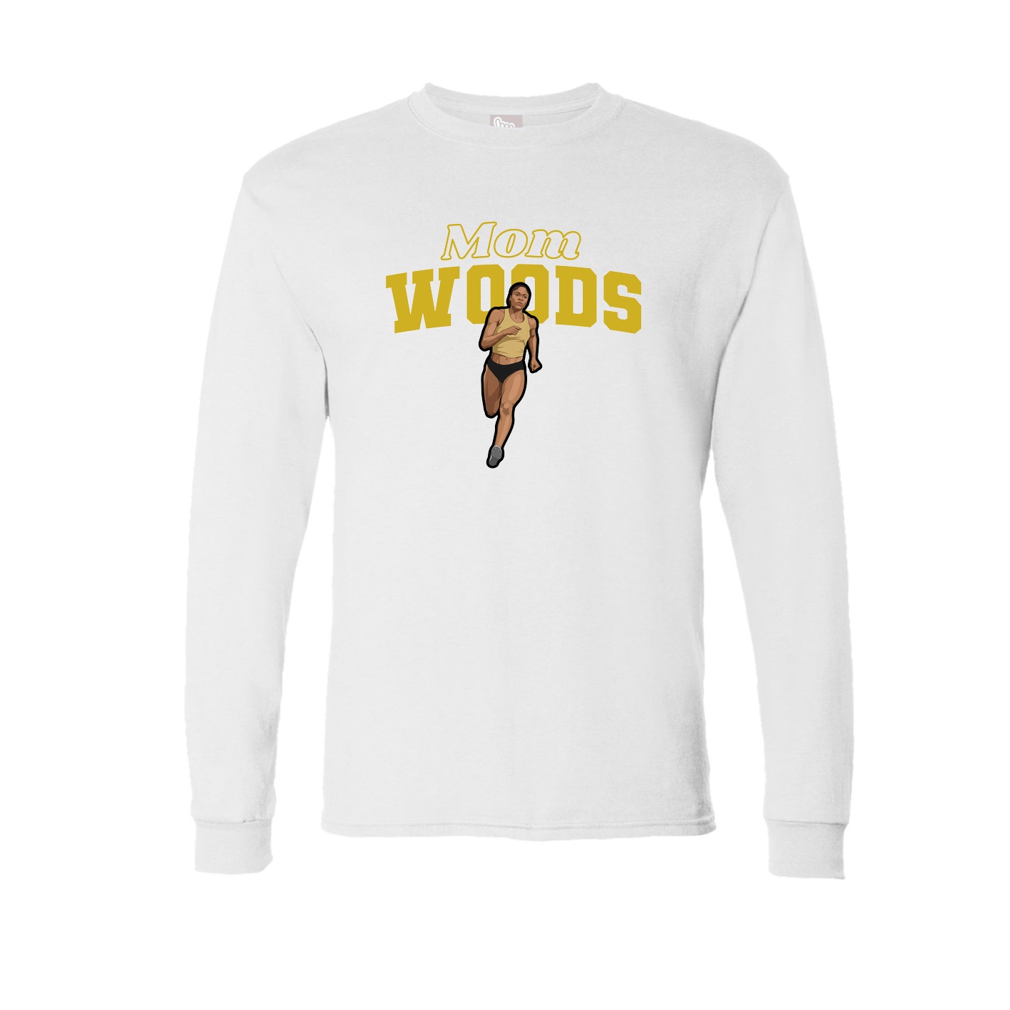 Long Sleeve Tee — Mothers Day Block in White