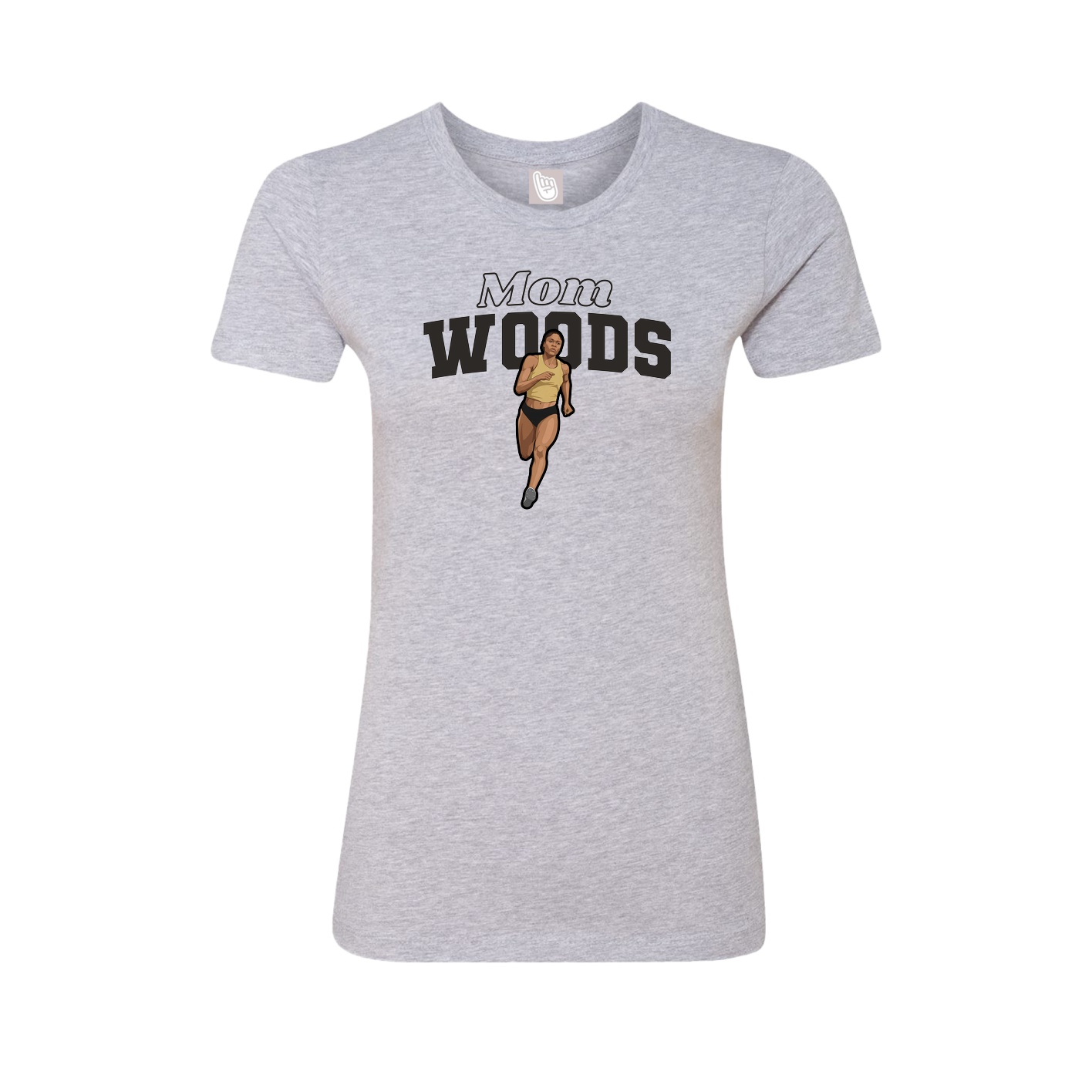 Womens Tee — Mothers Day Block in Grey