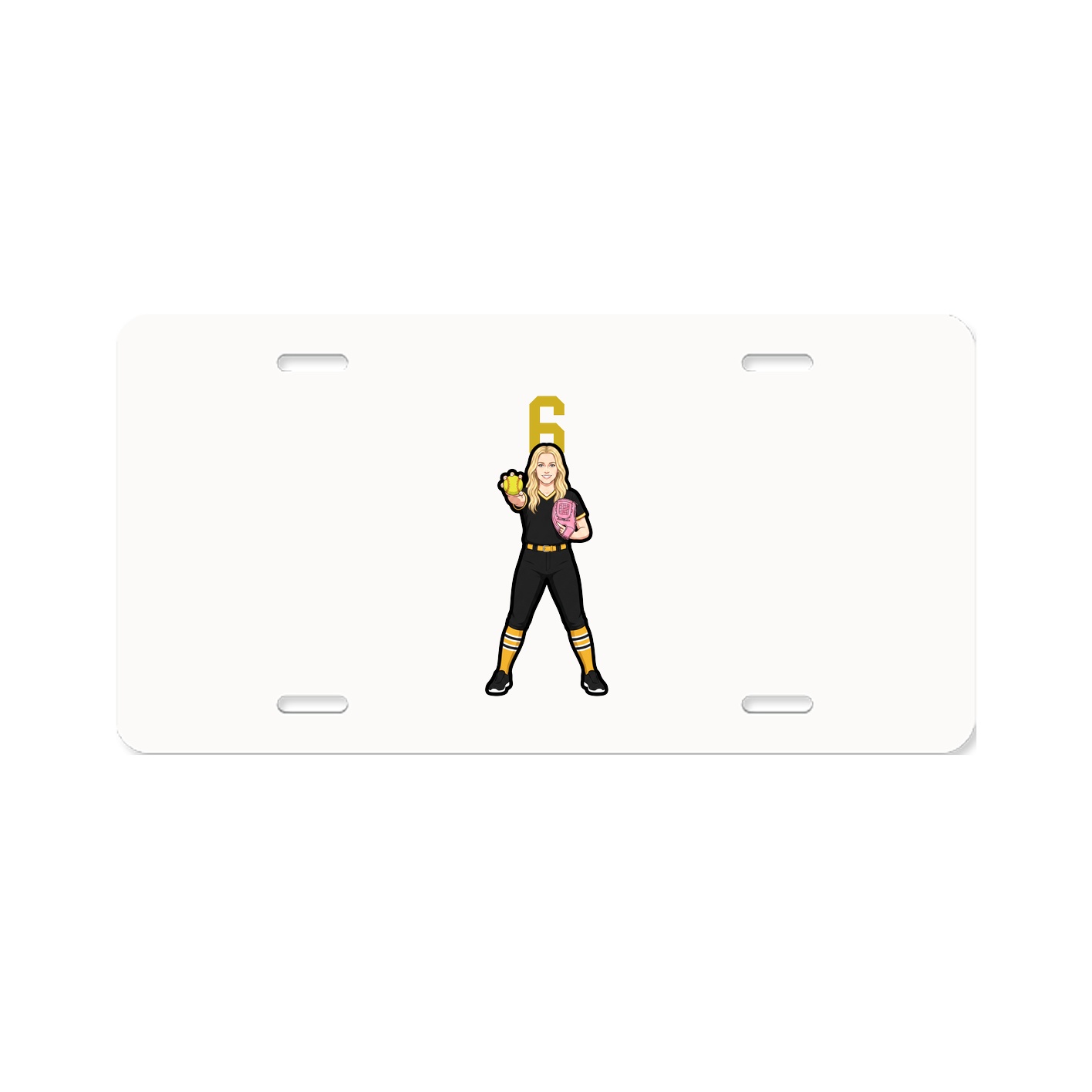 License Plate — Number Top in Classic