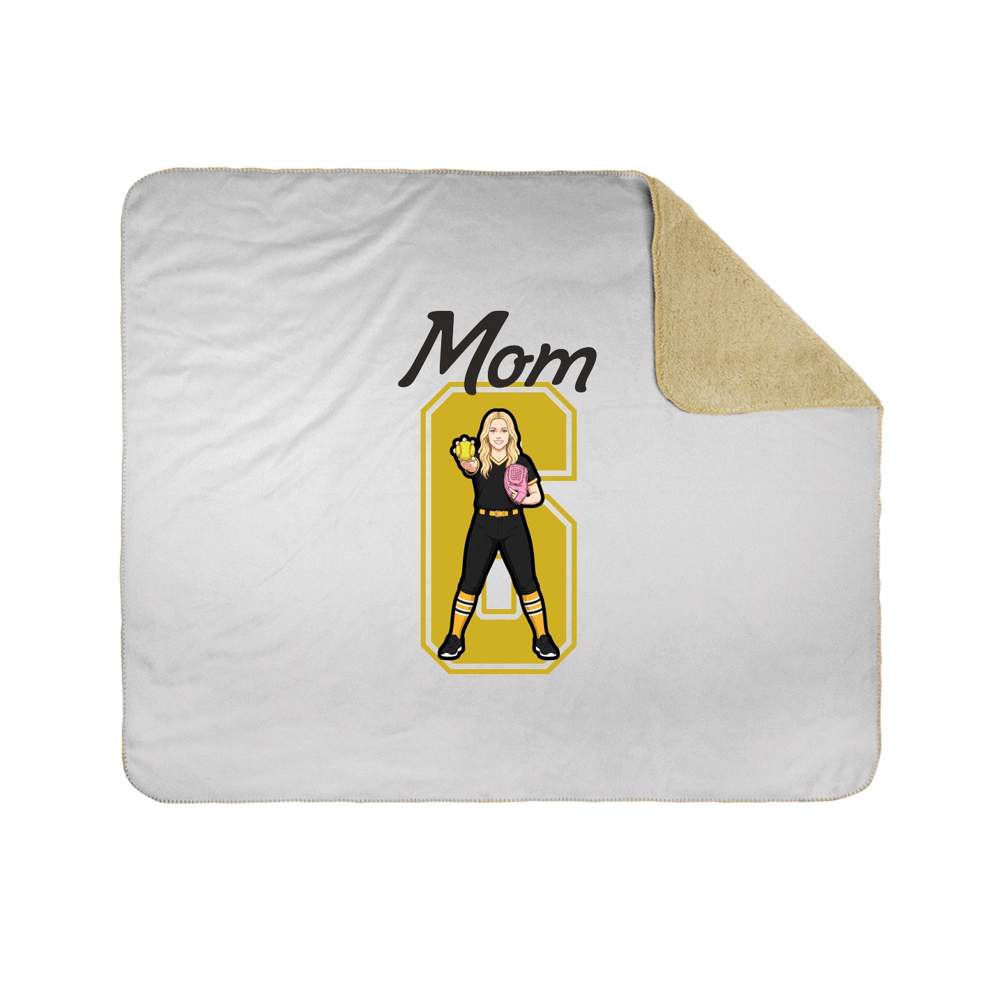 Throw Blanket — Mothers Day Shirsey in White