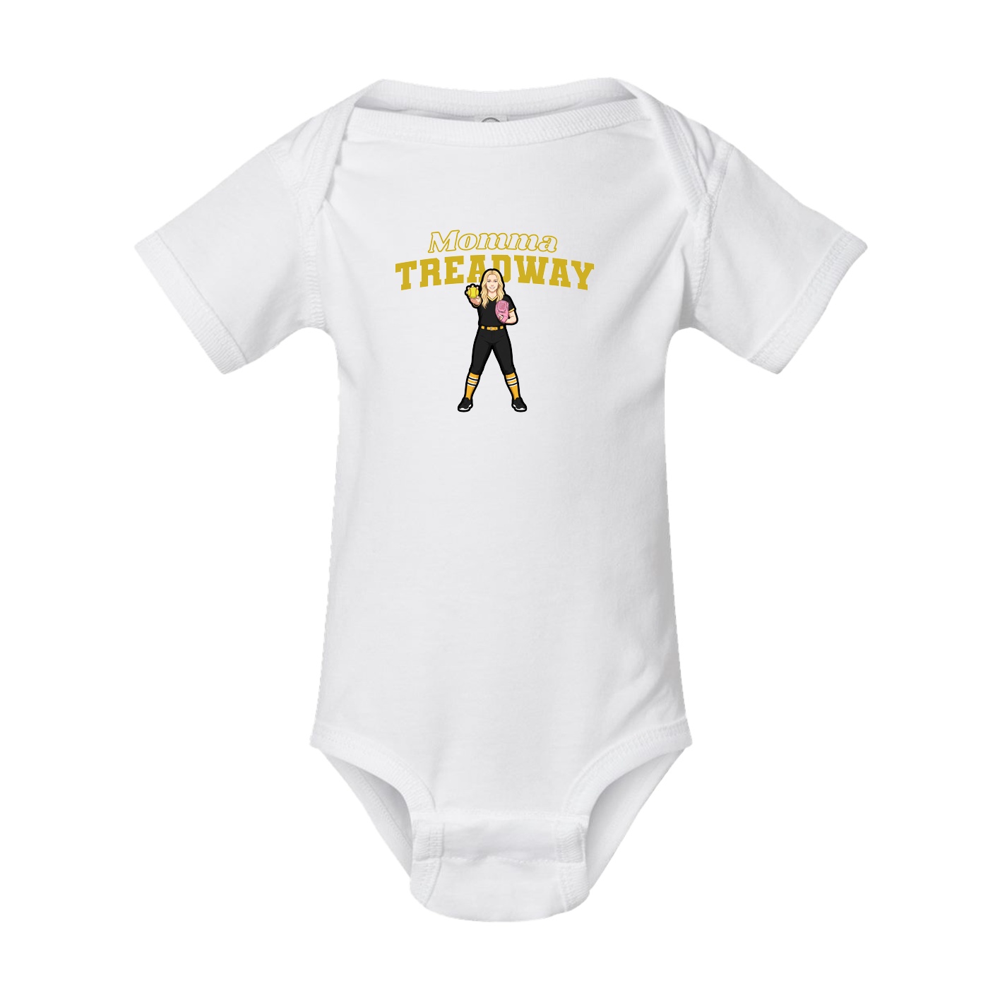 Baby Onesie — Mothers Day Block in White