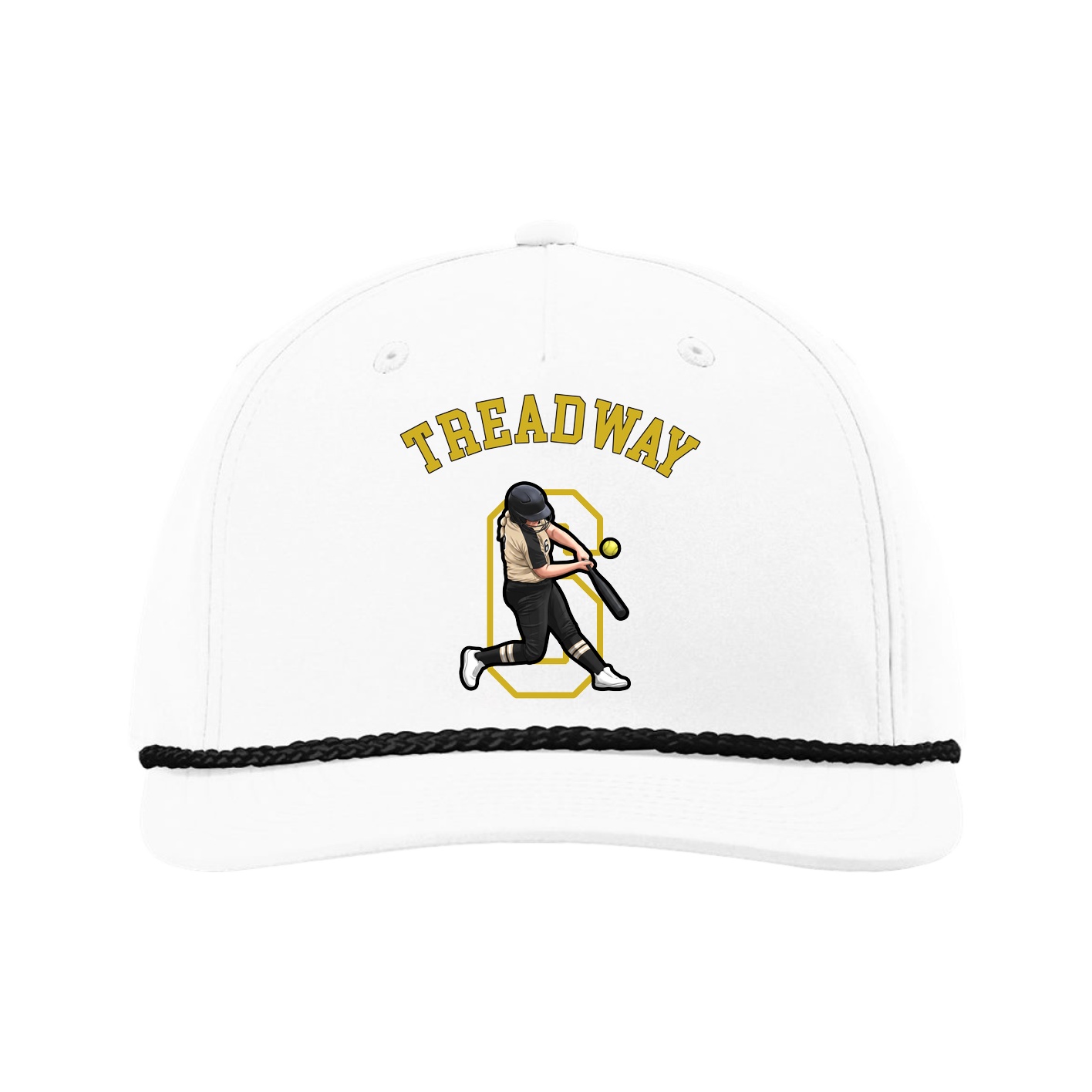 Five-Panel Classic Rope Cap — Shirsey Arch in White