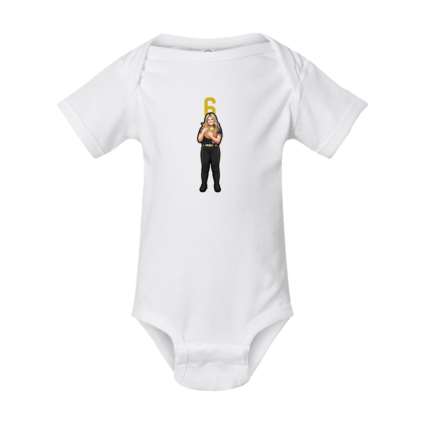 Baby Onesie — Number Top in White