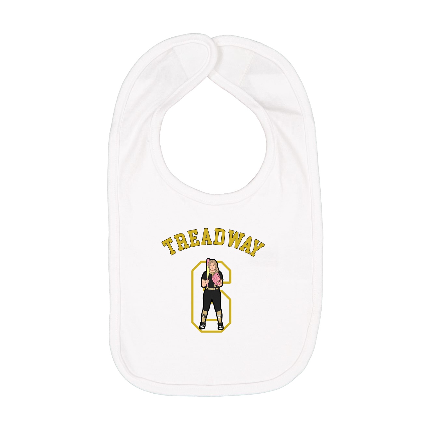 Infant Bib — Shirsey Arch in White