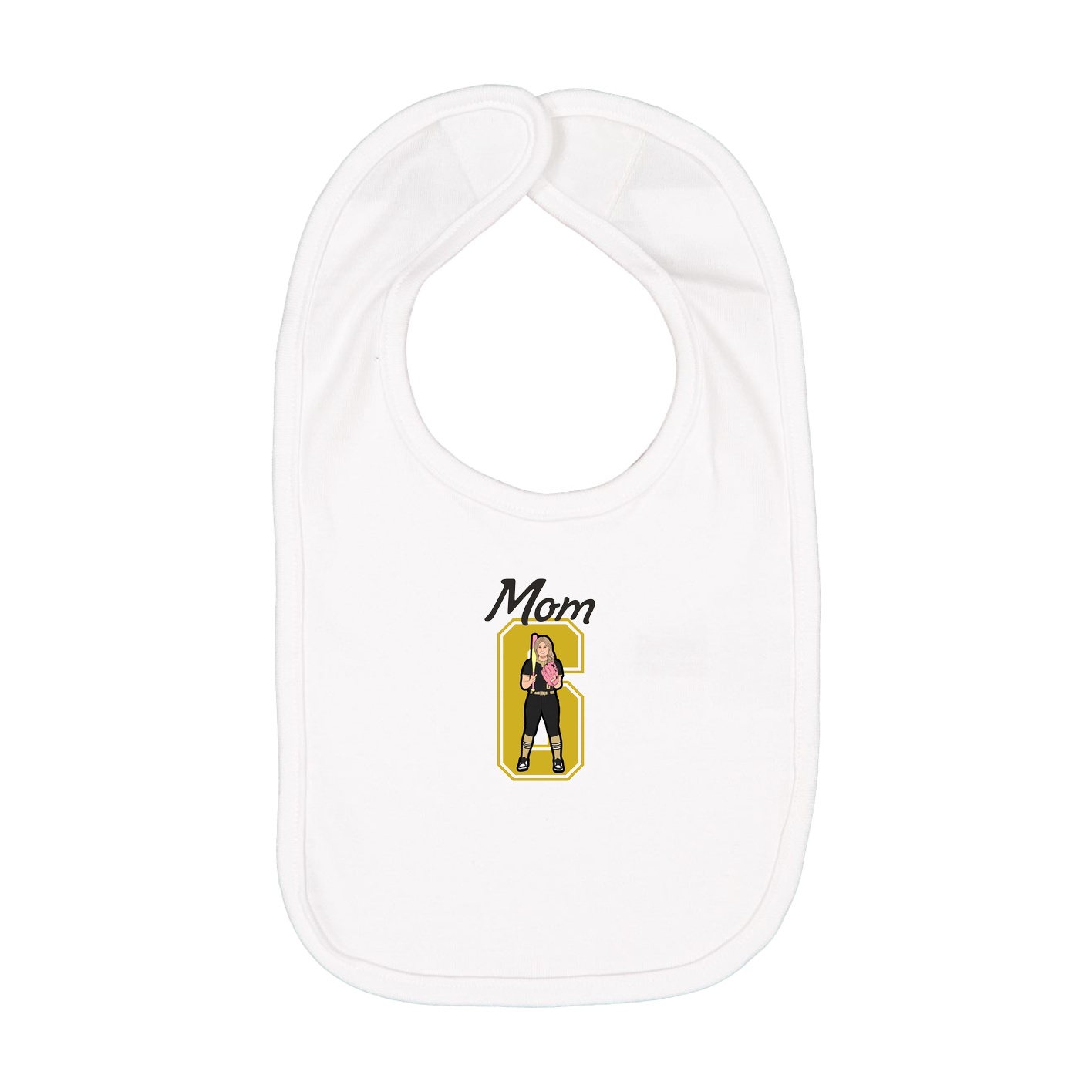 Infant Bib — Mothers Day Shirsey in White