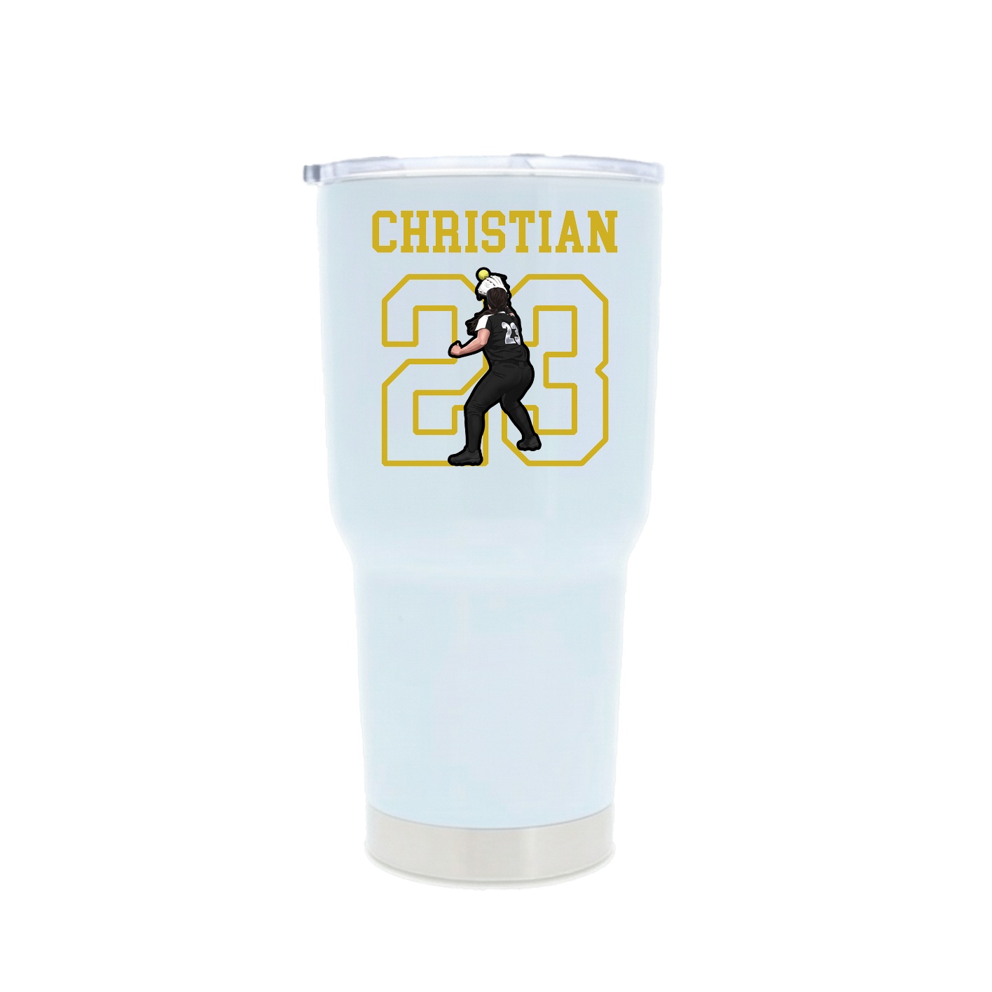 30oz Stainless Steel Tumbler — Shirsey in White