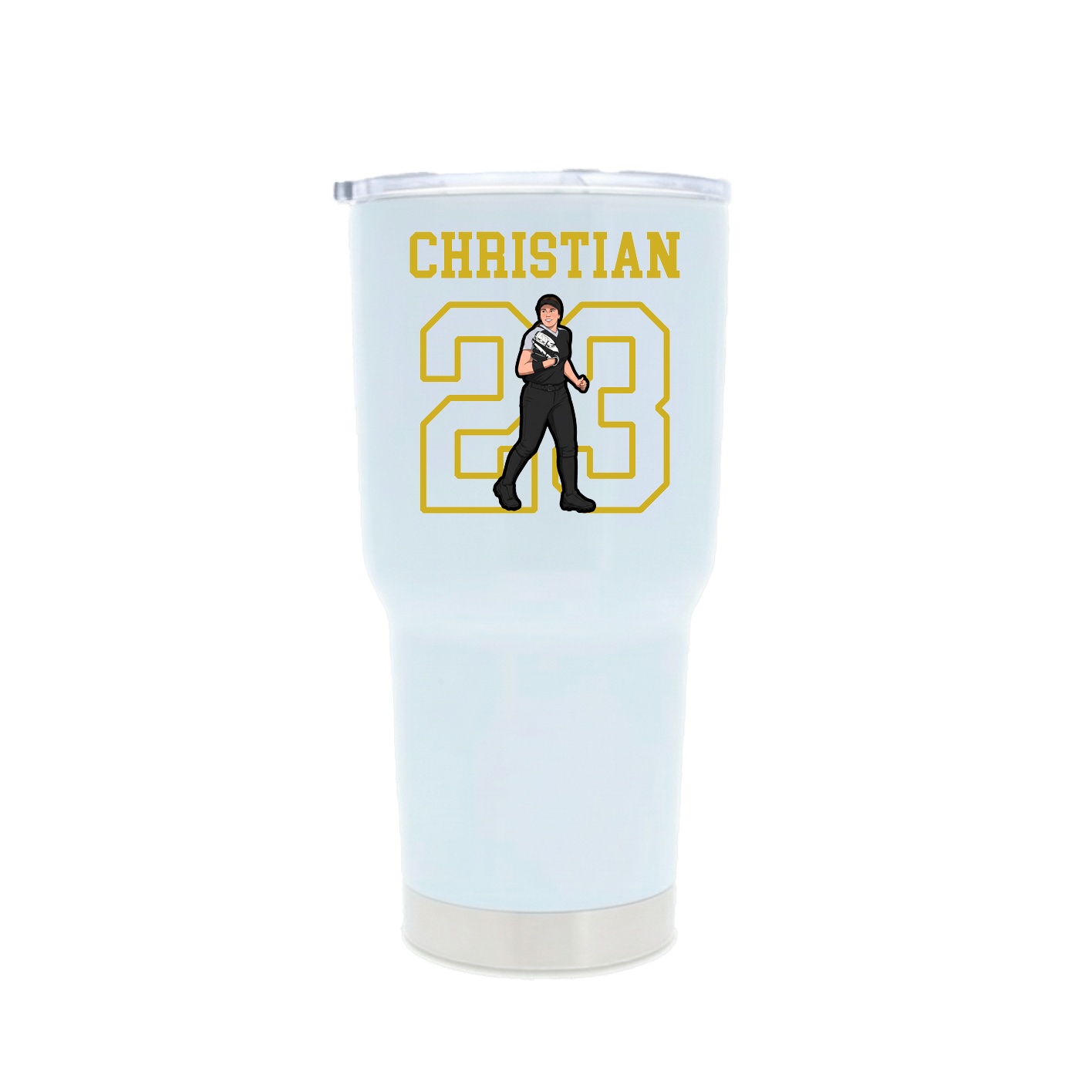 30oz Stainless Steel Tumbler — Shirsey in White
