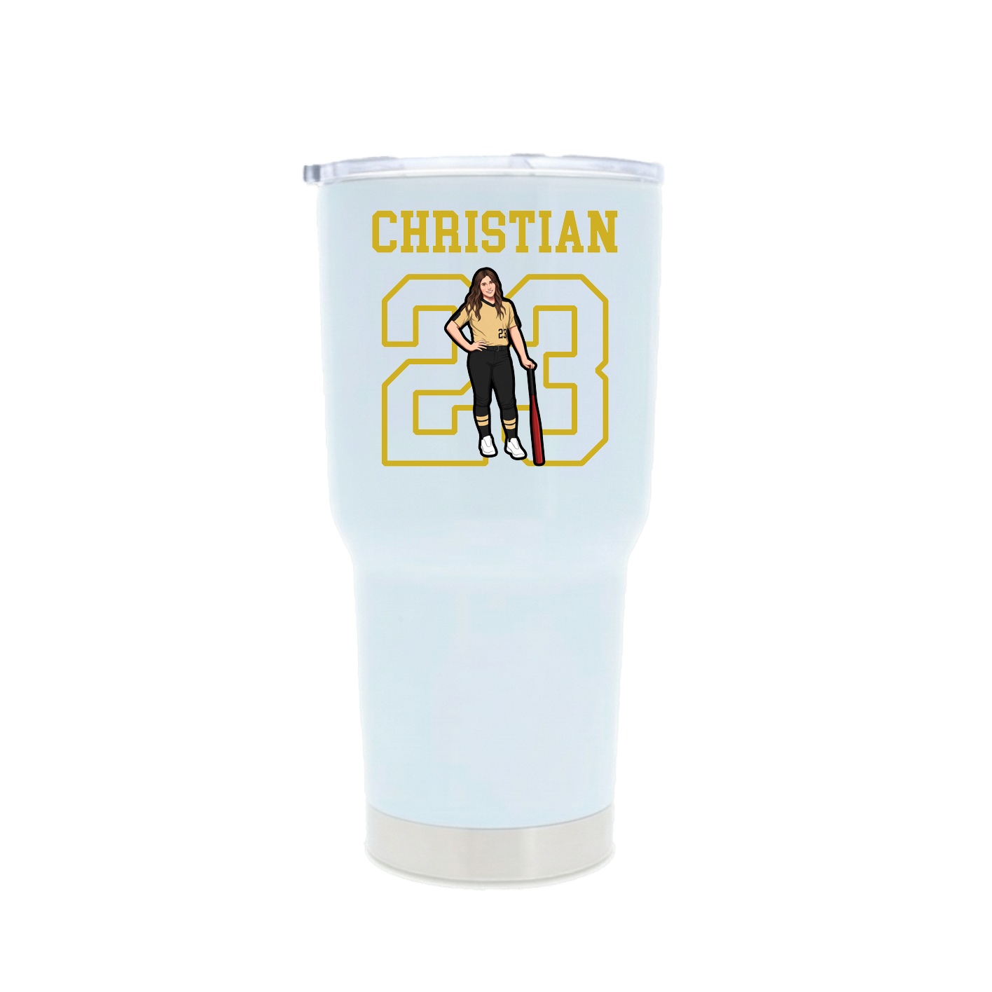 30oz Stainless Steel Tumbler — Shirsey in White