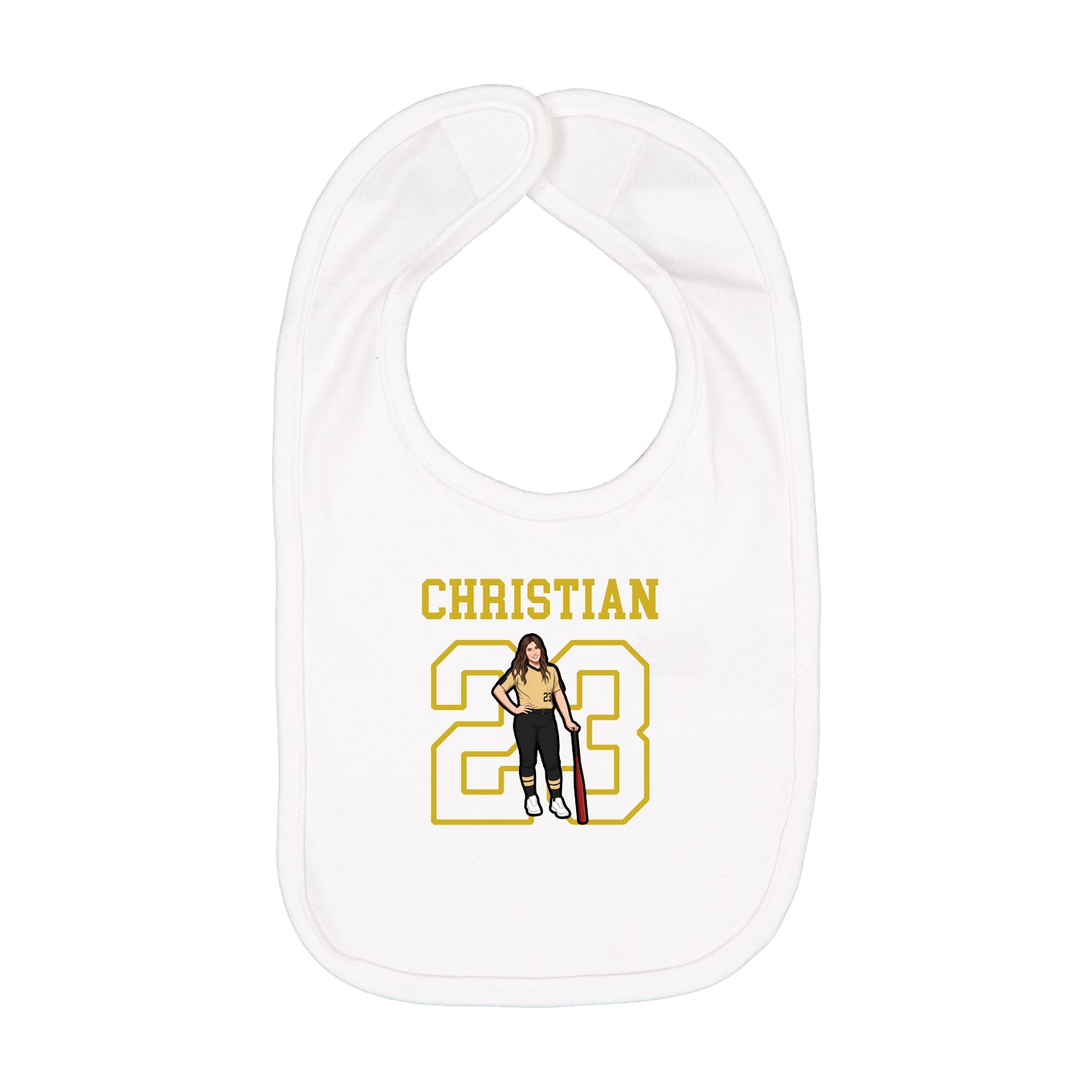 Infant Bib — Shirsey in White