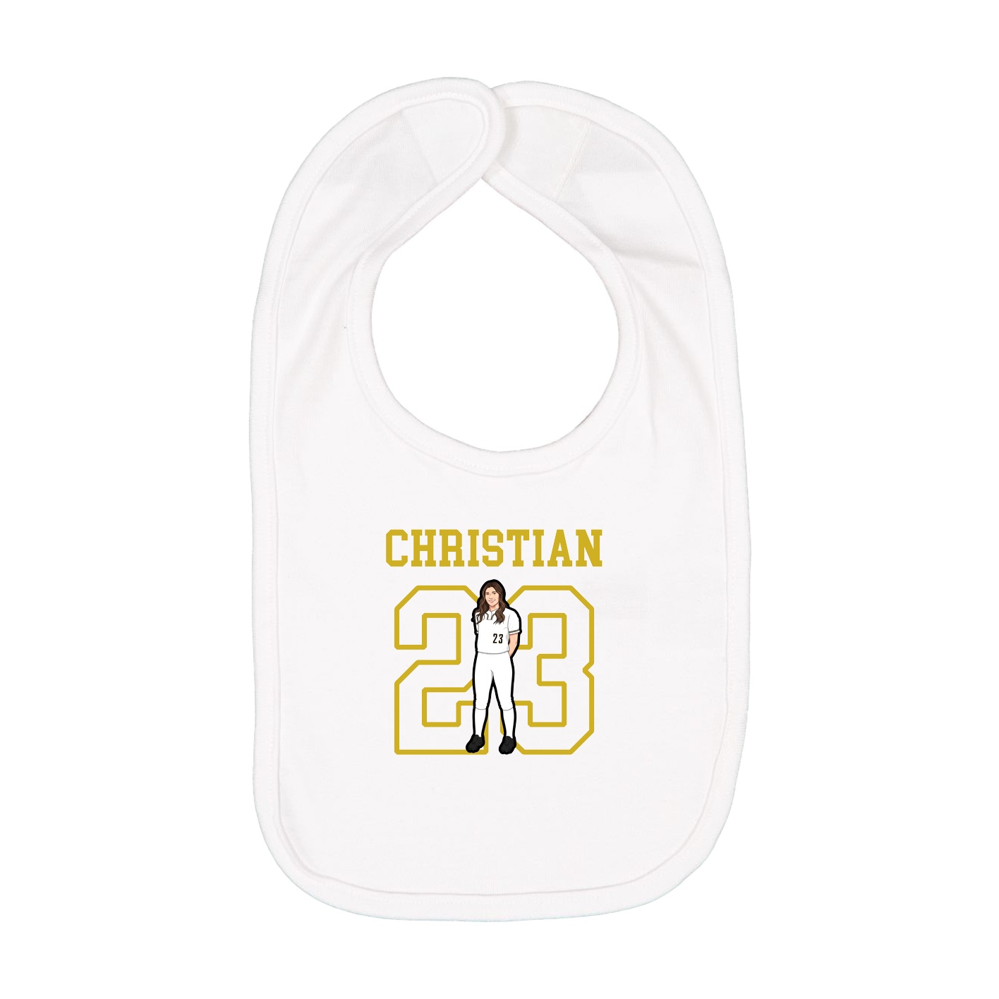 Infant Bib — Shirsey in White