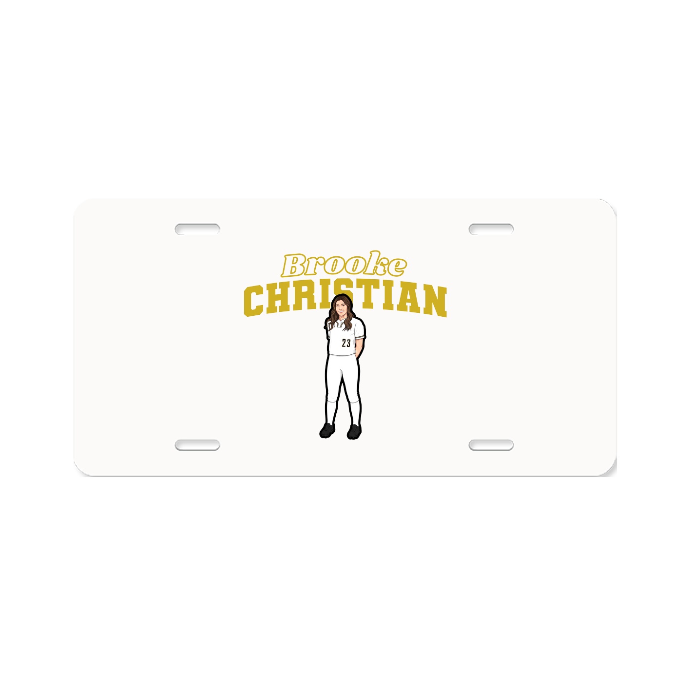 License Plate — Name Arch in Classic