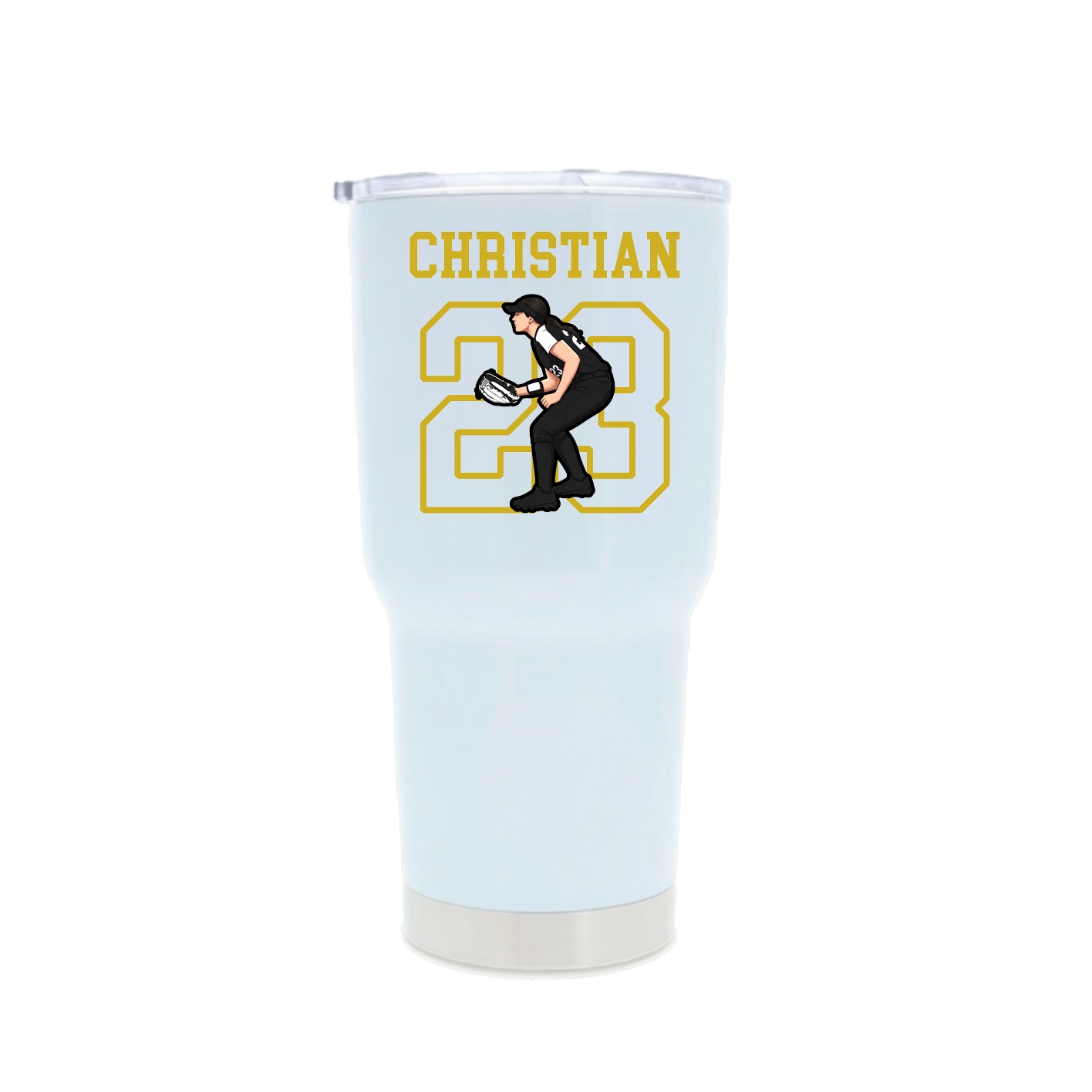 30oz Stainless Steel Tumbler — Shirsey in White