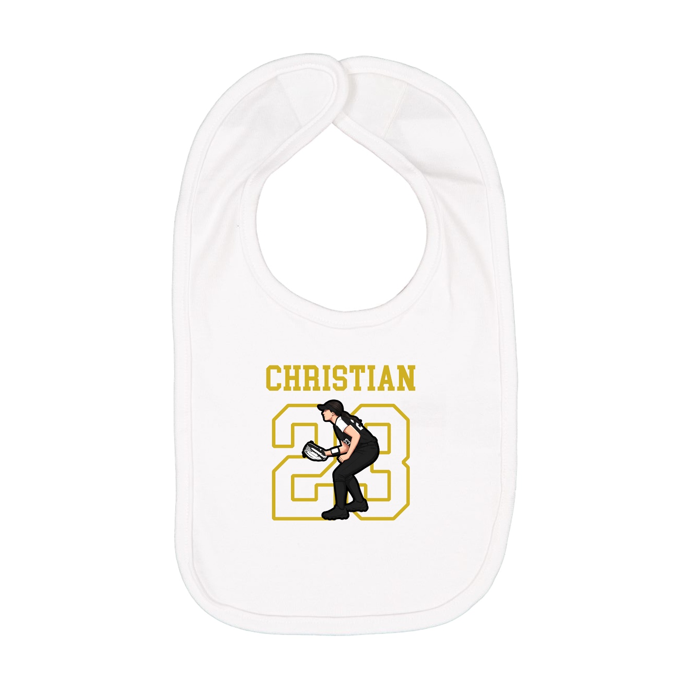 Infant Bib — Shirsey in White