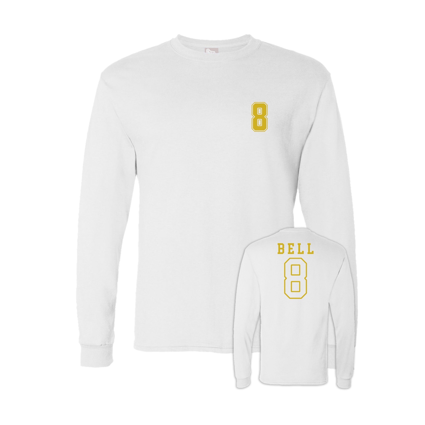 Long Sleeve Tee — Chest Back in White