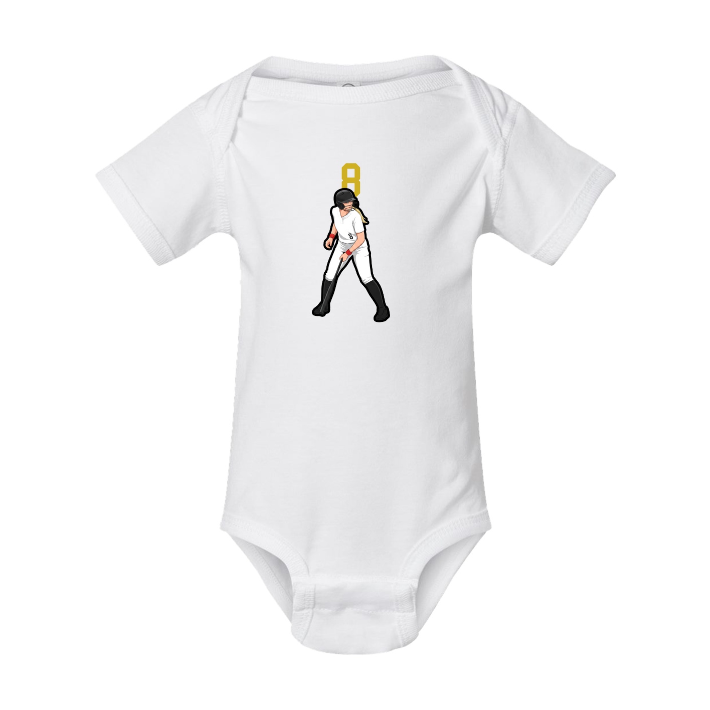Baby Onesie — Number Top in White