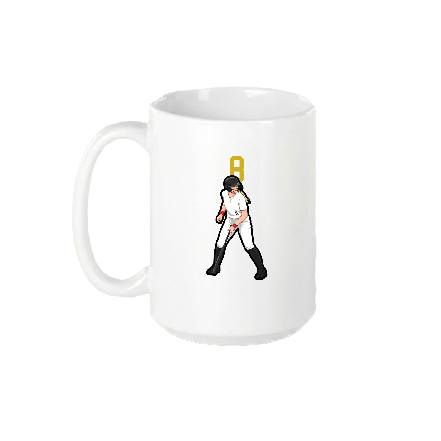 15oz Coffee Mug — Number Top in White