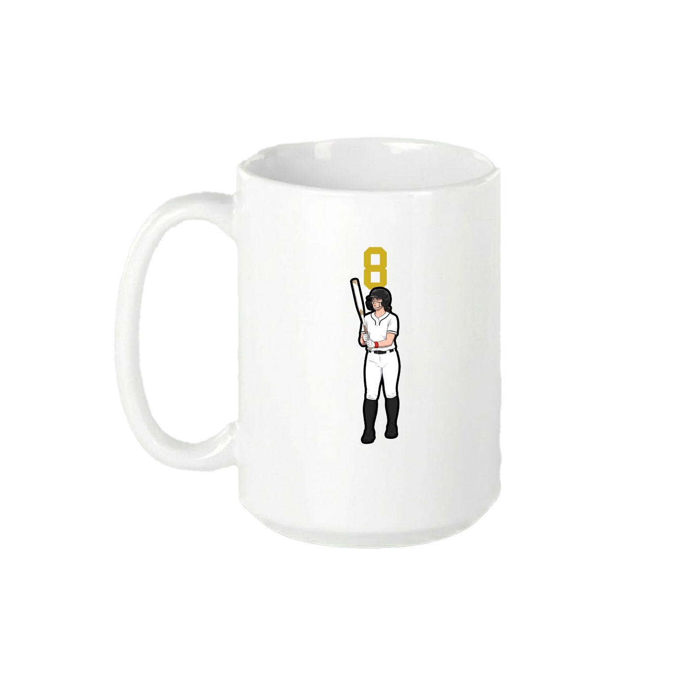 15oz Coffee Mug — Number Top in White